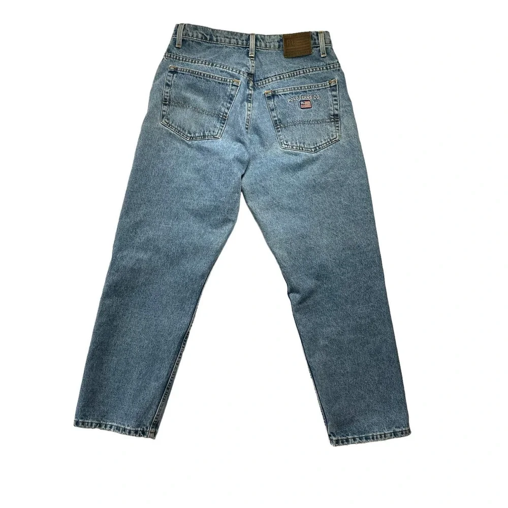 Vintage 90s Ralph Lauren Polo Jeans Co Mens 32x30 Loose Fit Tapered Denim‎